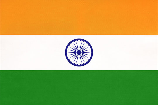 Indian national flag with saffron, white, green bands and Ashoka Chakra
