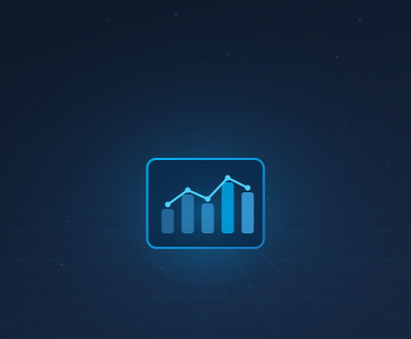 Powerful analytics benefit icon for robotic process automation